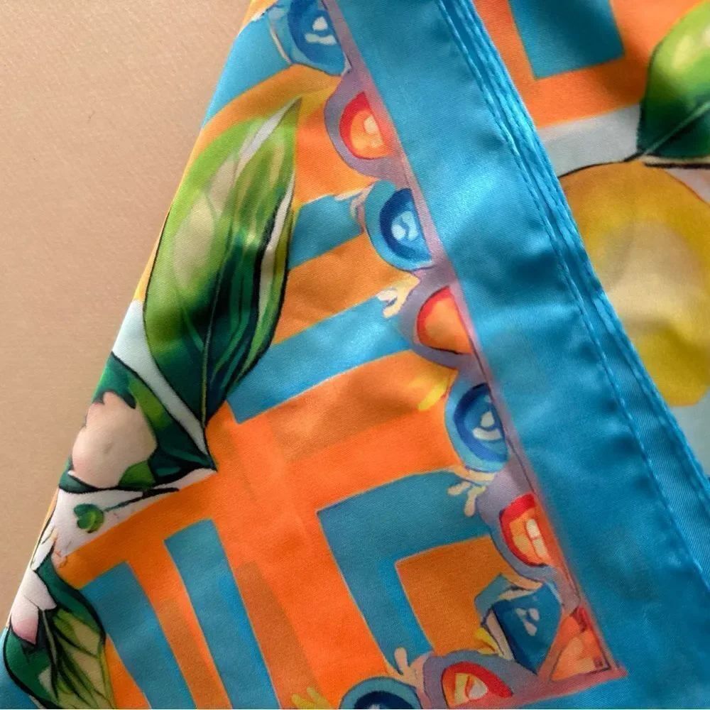 Lemon Print Scarf P87 - Picture 6 of 7